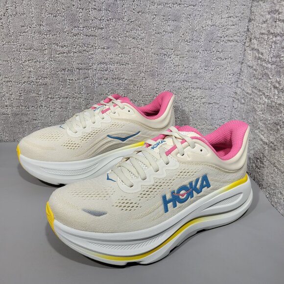 Hoka One One Bondi 9 Wide Women's Size US 8.5D Alabaster Birch Running Sneakers. - Picture 7 of 11